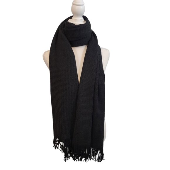 Charter‎ Club 100% Acrylic Black Classic Scarf Super Soft - Picture 1 of 4